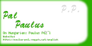 pal paulus business card